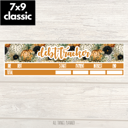 7x9 | Classic | Oct. (Pumpkins) Debt Tracker