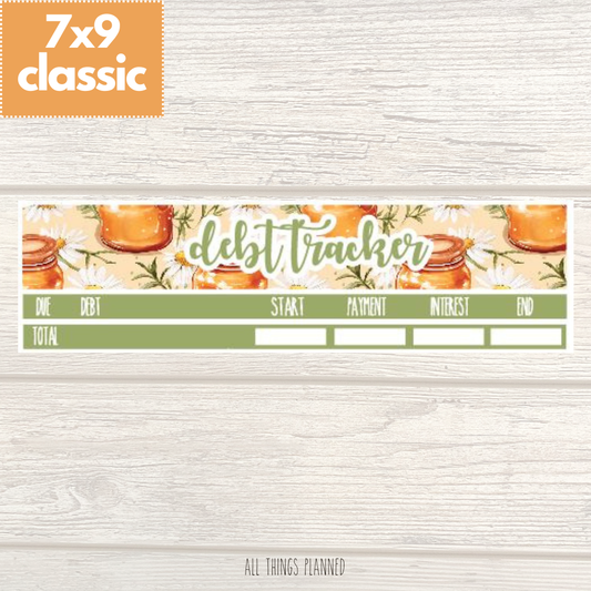 7x9 | Classic | Mar. (Honey Jar) Debt Tracker