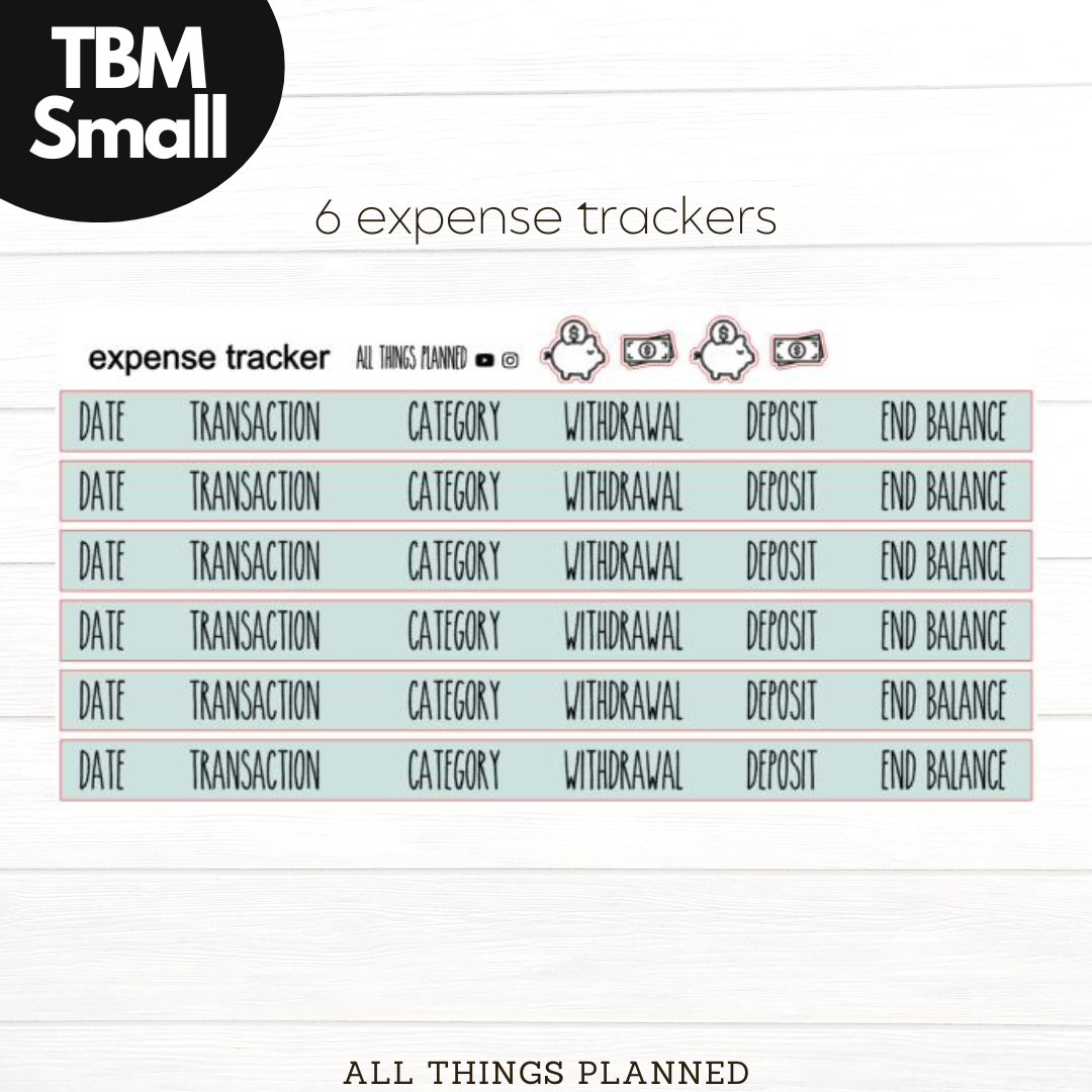 Small Oct (Pumpkins Bows) Expense Trackers