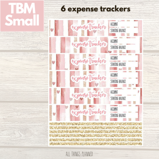 Small Feb. (Love Bliss) Expense Trackers