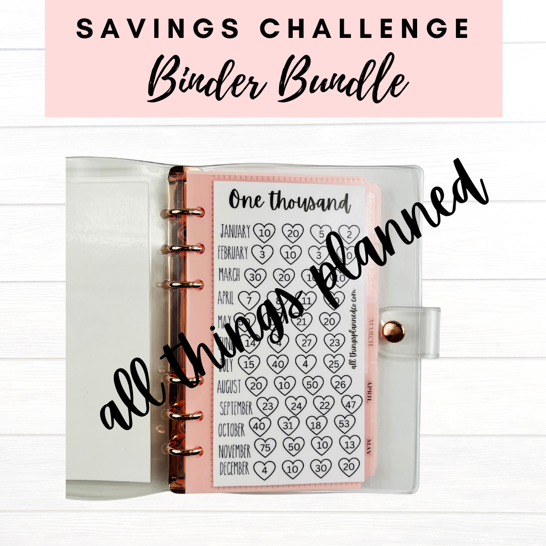 [PREORDER] 2026 Rose Gold Savings Challenge Binder (Bundle)