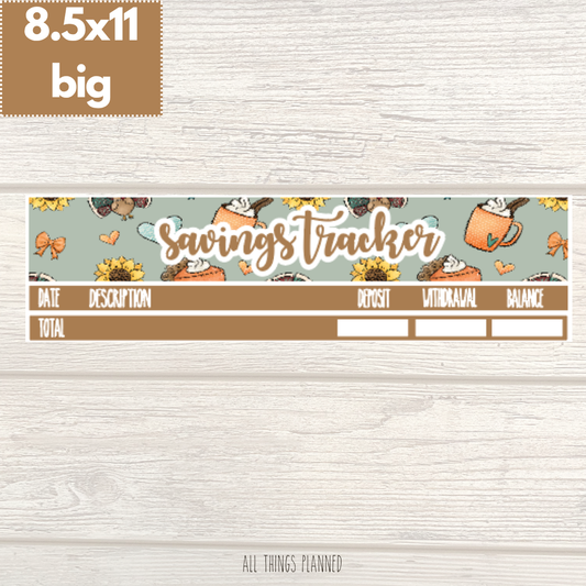 8.5x11 | Big | Nov. (Thanksgiving) Savings Tracker