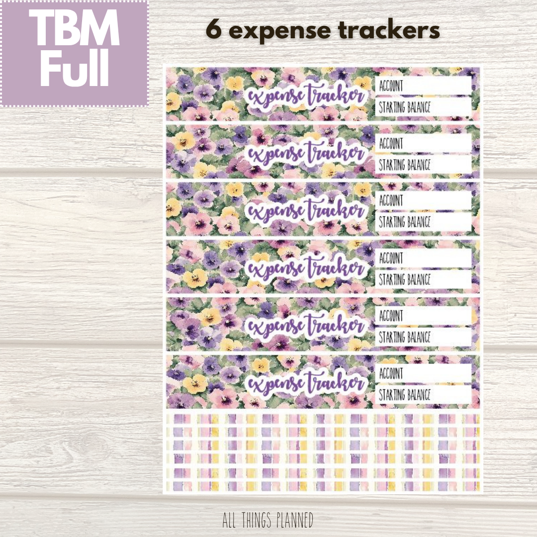 Full June (Summer Florals) Expense Trackers