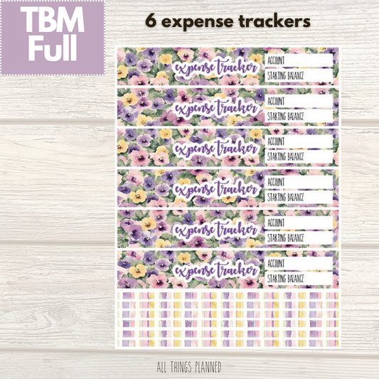Full June (Summer Florals) Expense Trackers