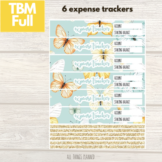 Full Mar. (Butterflies) Expense Trackers
