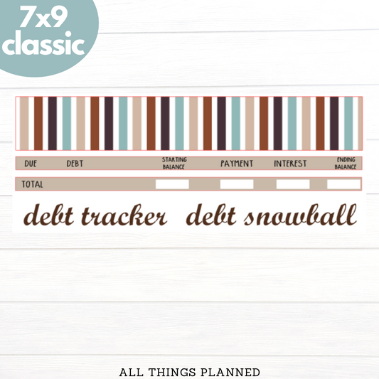 7x9 | Classic | Nov. (Stripes) Debt Tracker