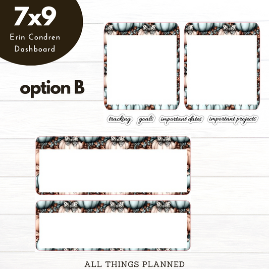 7x9 Oct (Pumpkins Bows) NEW Dashboard