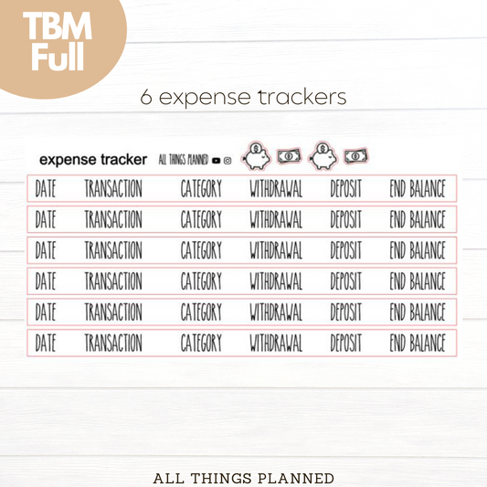 Full Sept (Golden Fall) Expense Trackers