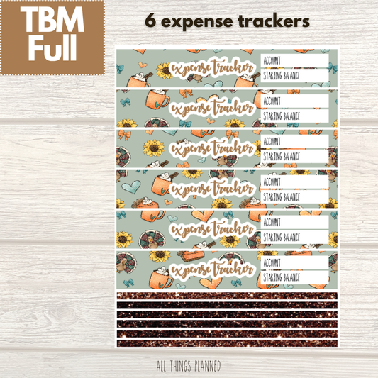 Full Nov. (Thanksgiving) Expense Trackers