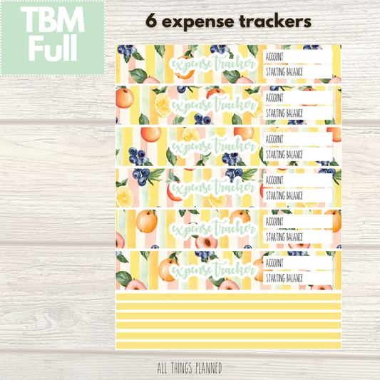 Full Aug. (Tutti Fruiti) Expense Trackers