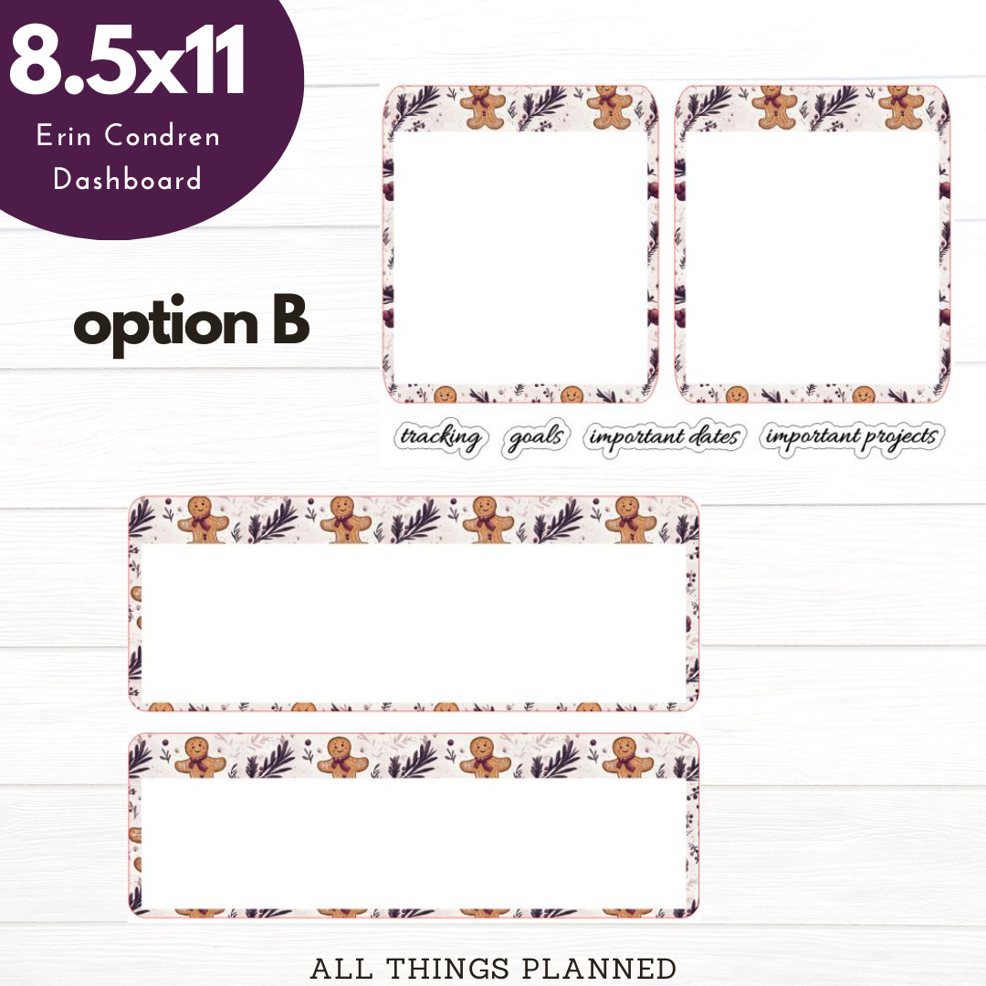 8.5x11 Dec (Gingerbread) NEW Dashboard