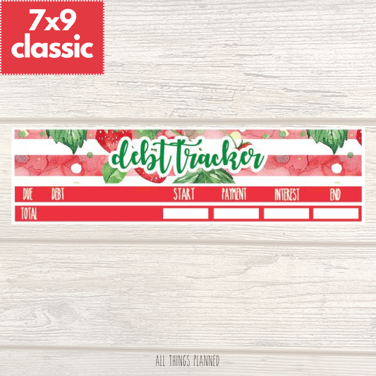 7x9 | Classic | April (Strawberry Garden) Debt Tracker