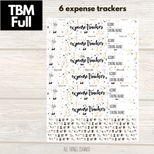 Full Jan. (New Year) Expense Trackers