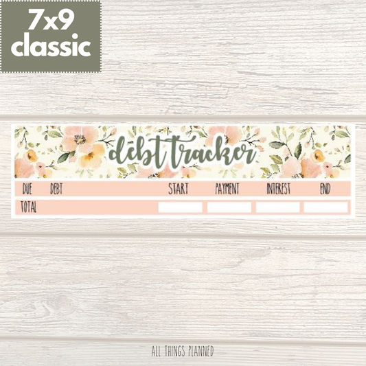 7x9 | Classic | May (Spring Florals) Debt Tracker