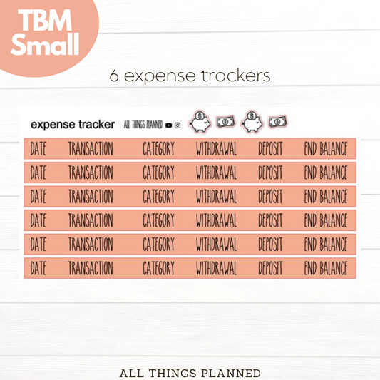 Small May (Peaches) Expense Trackers