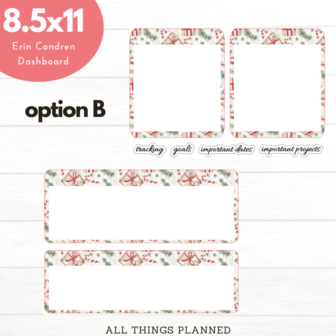 8.5x11 Dec (Christmas Presents) NEW Dashboard