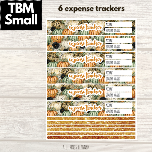 Small Oct. (Pumpkins) Expense Trackers