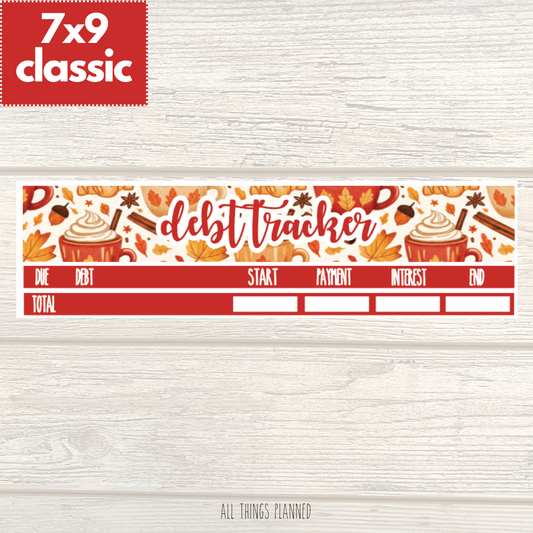 7x9 | Classic | Sept. (Fall Latte) Debt Tracker