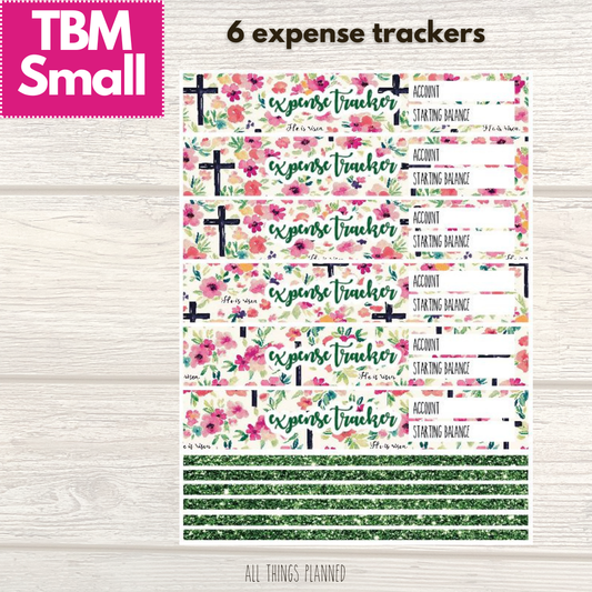 Small April (Risen) Expense Trackers
