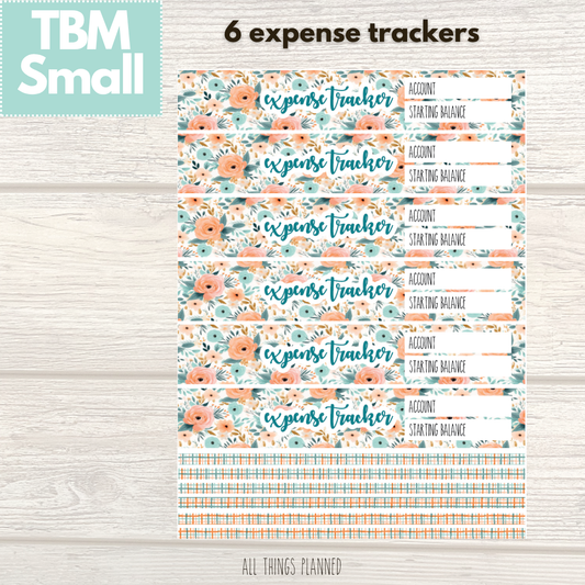 Small Aug. (Summer Bloom) Expense Trackers