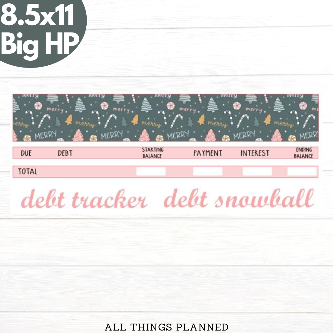 8.5x11 | Big | Dec. (Merry Christmas) Debt Tracker