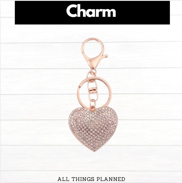 White Heart Charm