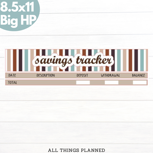 8.5x11 | Big | Nov. (Stripes) Savings Tracker