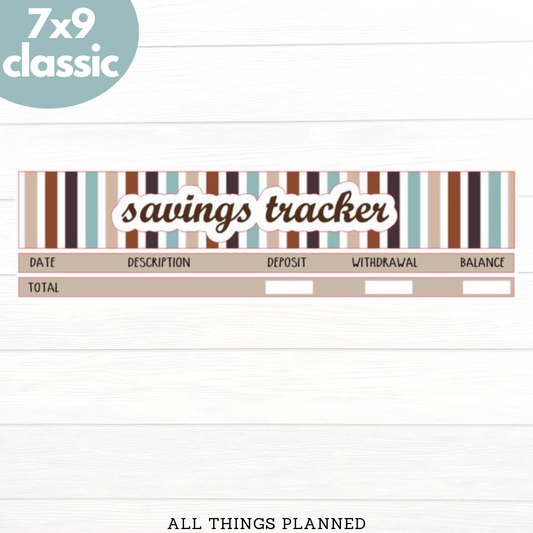 7x9 | Classic | Nov. (Stripes) Savings Tracker