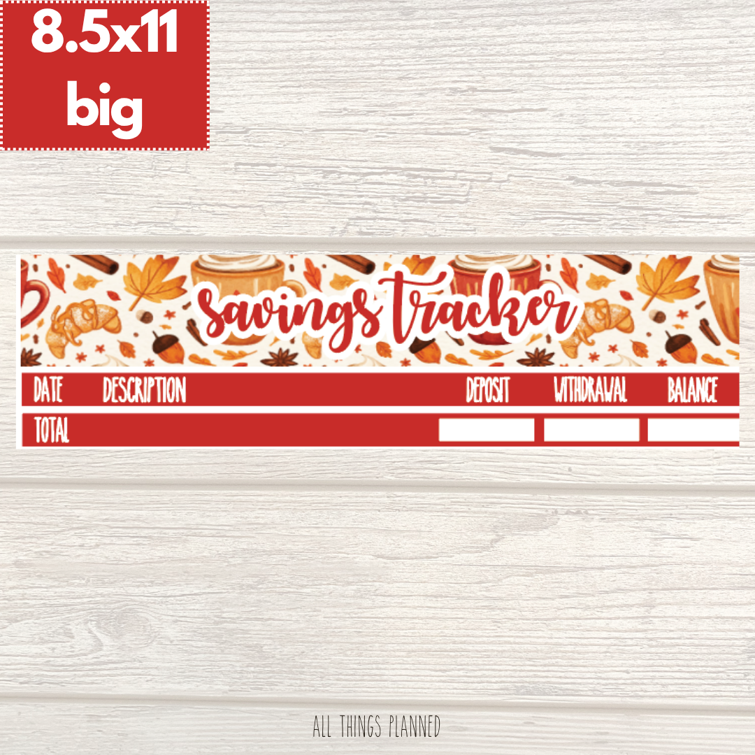 8.5x11 | Big | Sept. (Fall Latte) Savings Tracker