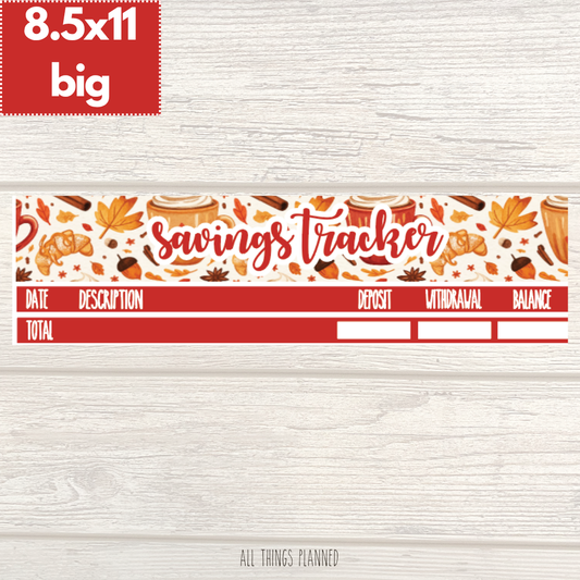 8.5x11 | Big | Sept. (Fall Latte) Savings Tracker