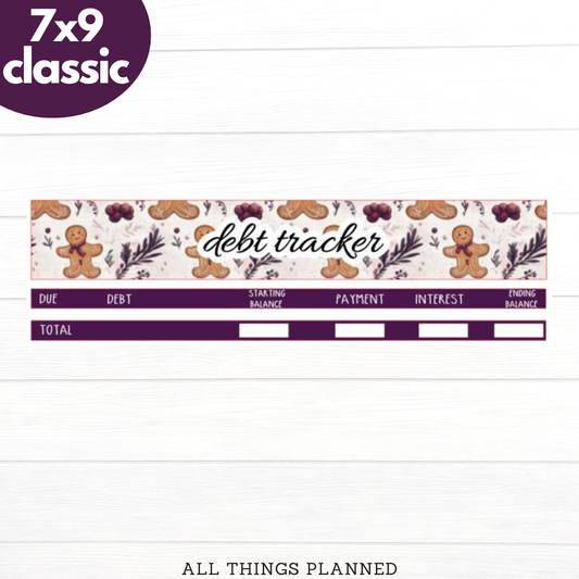 7x9 | Classic | Dec (Gingerbread) Debt Tracker