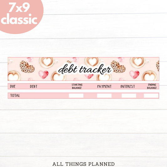7x9 | Classic | Oct (Pink Caffeine) Debt Tracker