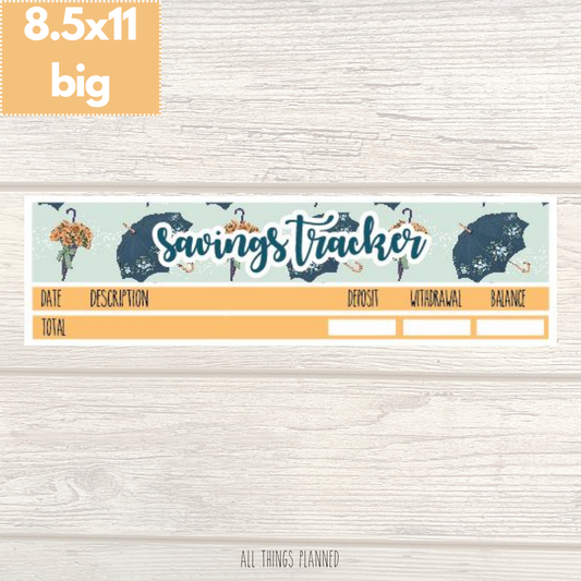 8.5x11 | Big | May (Golden Rain) Savings Tracker