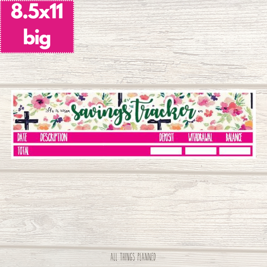 8.5x11 | Big | April (Risen) Savings Tracker