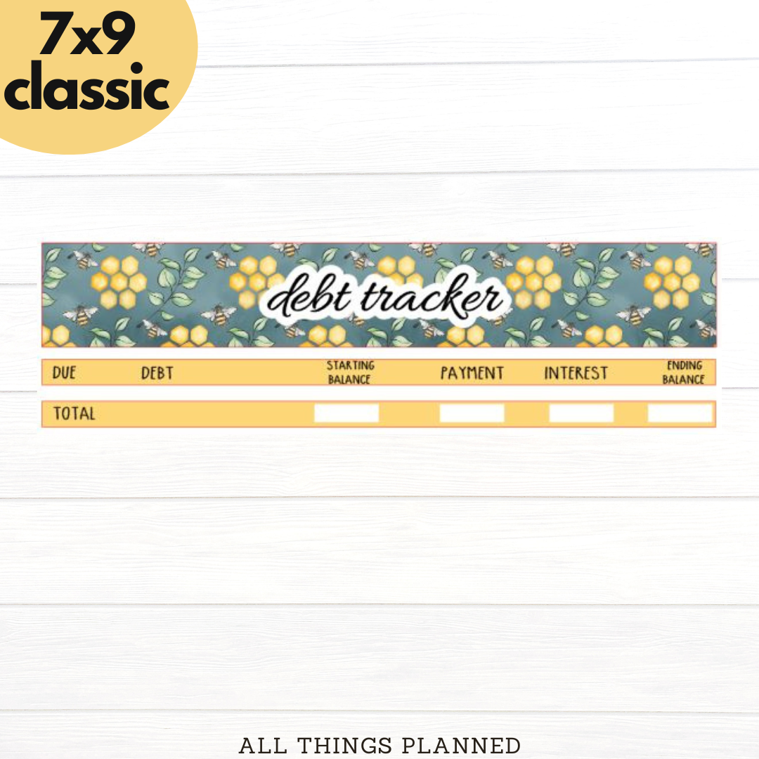 7x9 | Classic | Mar. (Bumblebees) Debt Tracker