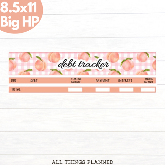 8.5x11 | Big | May (Peaches) Debt Tracker