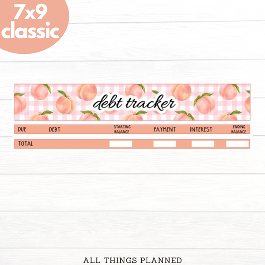 7x9 | Classic | May (Peaches) Debt Tracker