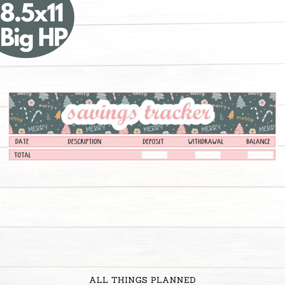 8.5x11 | Big | Dec. (Merry Christmas) Savings Tracker