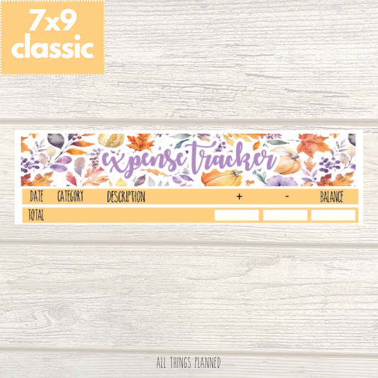 7x9 | Classic | Nov. (Purple Harvest) Expense Tracker