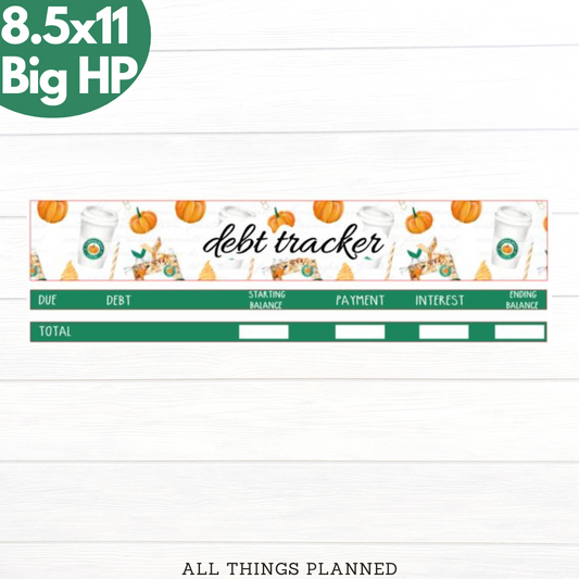8.5x11 | Big | Sept (Starbies) Debt Tracker