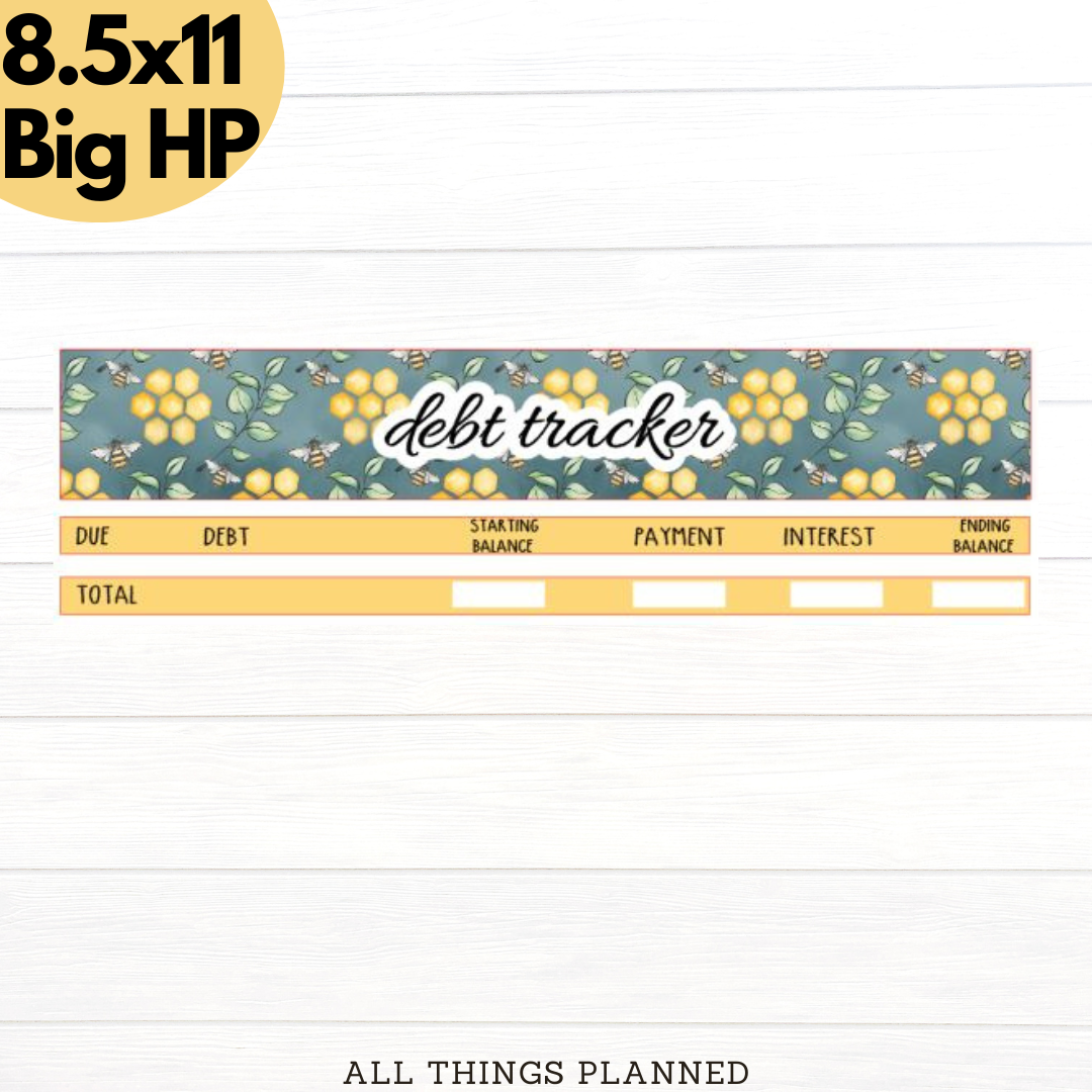 8.5x11 | Big | Mar. (Bumblebees) Debt Tracker