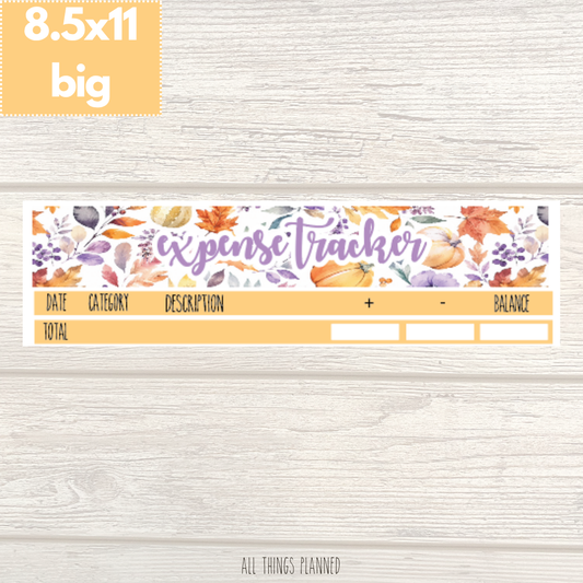 8.5x11 | Big | Nov. (Purple Harvest) Expense Tracker