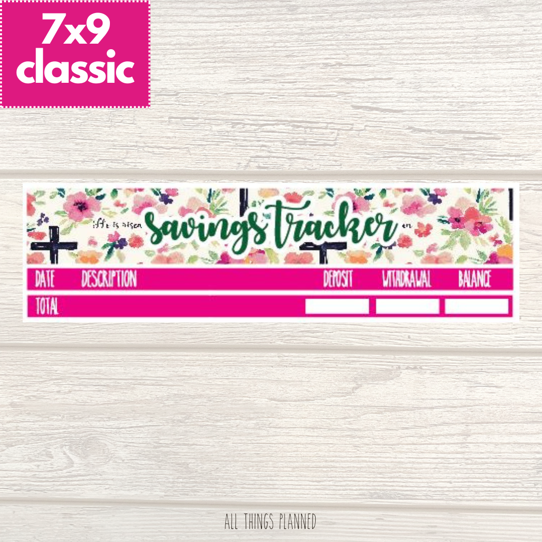 7x9 | Classic | April (Risen) Savings Tracker