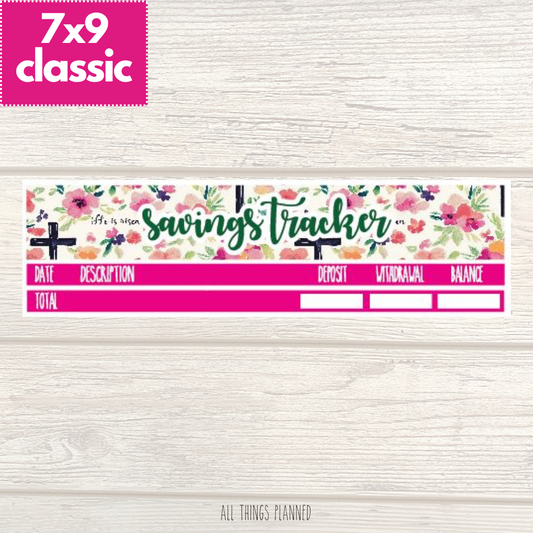 7x9 | Classic | April (Risen) Savings Tracker