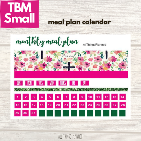 Small April (Risen) Meal Calendar