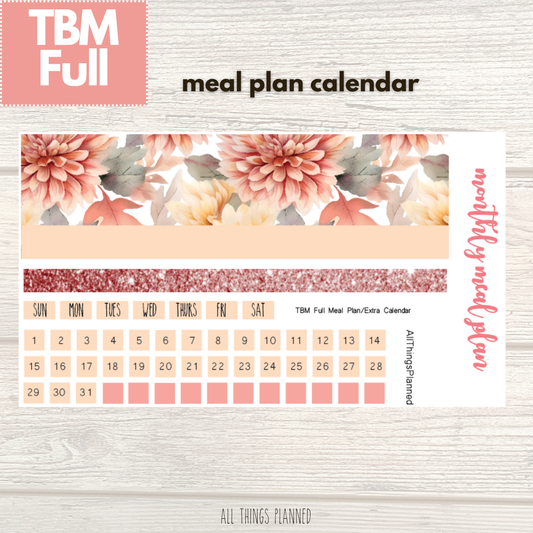 Full Oct. (Fall Florals) Meal Calendar