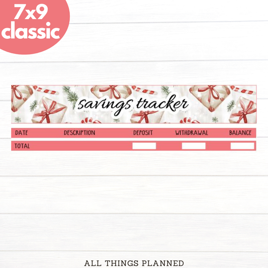 7x9 | Classic | Dec (Christmas Presents) Savings Tracker