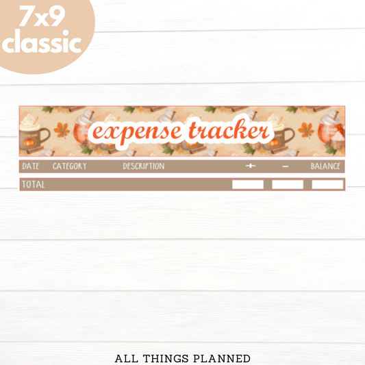 7x9 | Classic | Sept. (Pumpkin Spice) Expense Tracker
