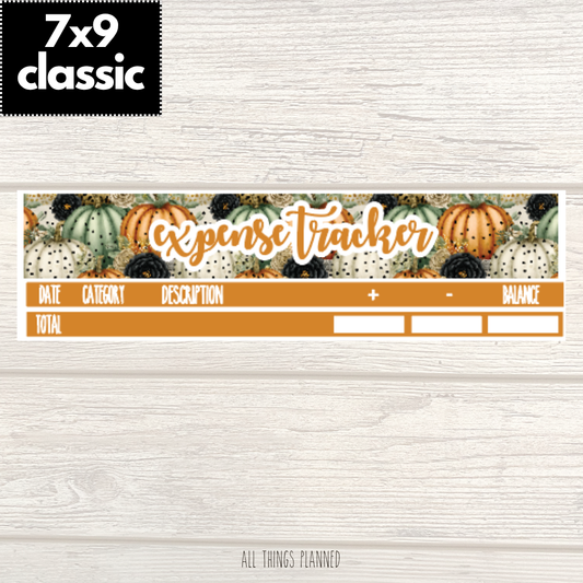 7x9 | Classic | Oct. (Pumpkins) Expense Tracker