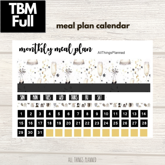 Full Jan. (New Year) Meal Calendar